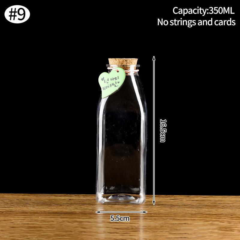 500Ml Christmas Tree Milk Tea Bottle Plastic Gingerbread Man Cold Drinking Cup Transparent Beverage Juice Coffee Packing Bottle Set