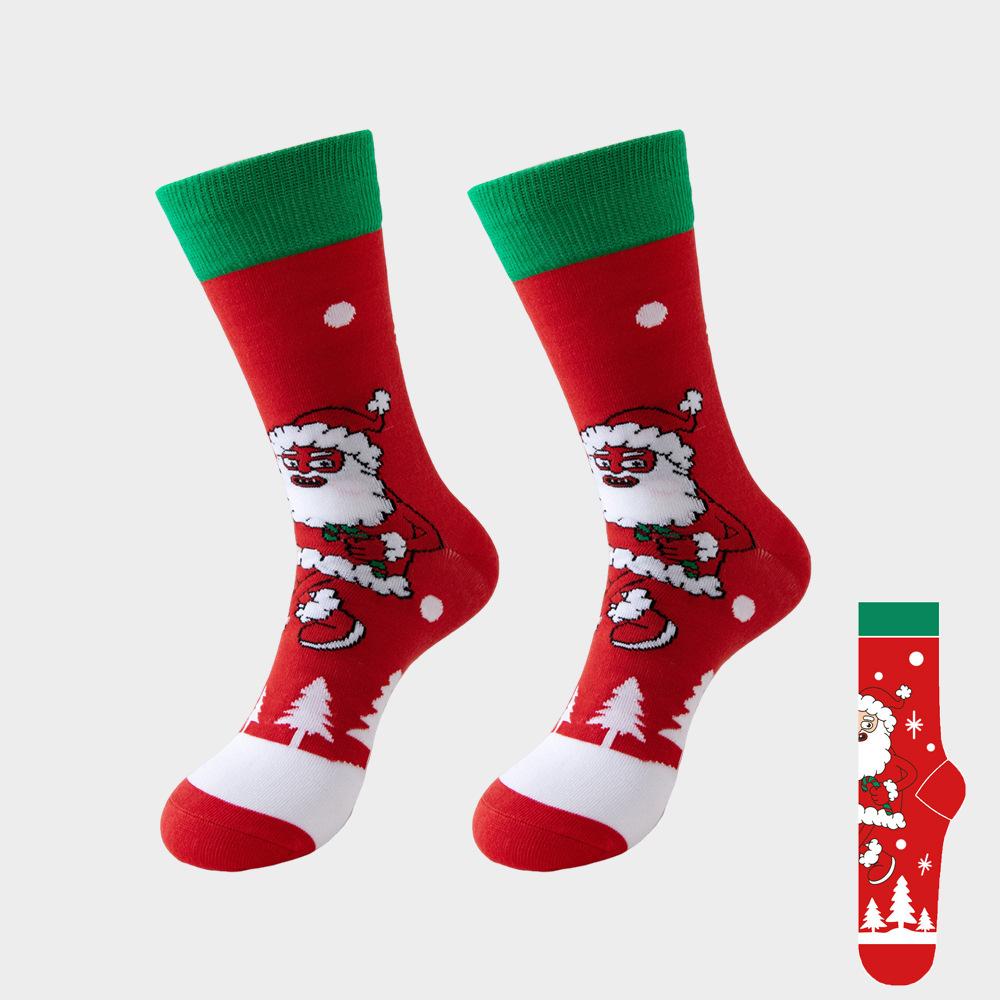 7 Pairs New Arrival Autumn Winter Women socks Cotton Long Christmas Socks Casual Men's Socks Santa Claus Christmas Gift 36-45