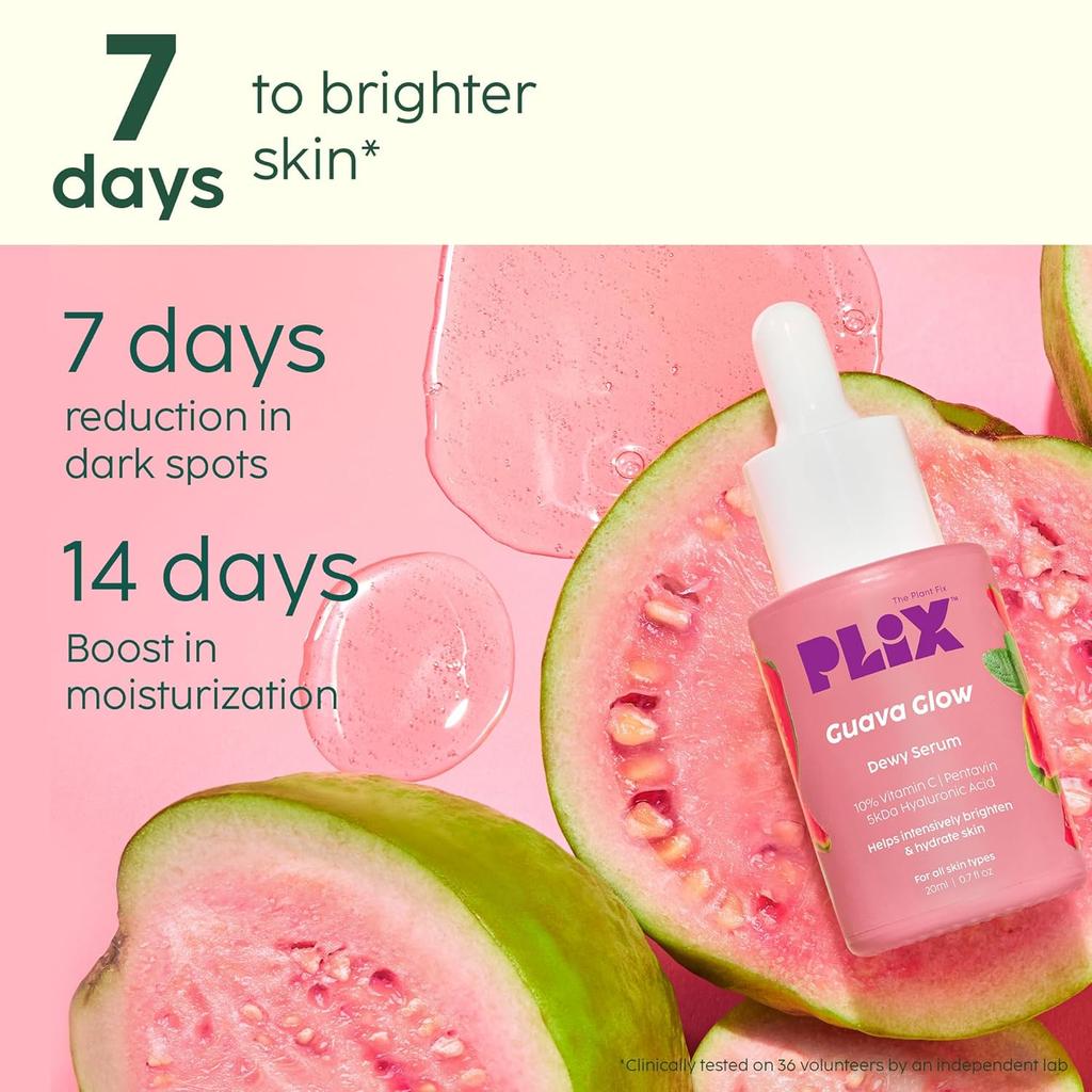 PLIX The Plant Fix 10% Vitamin C Face Serum 20 Ml Single Pack For Bright Look Even Tone Lightweight Care Daily