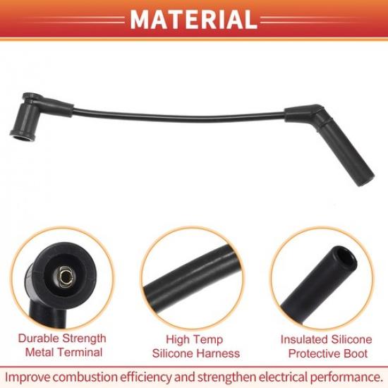 4 Pcs Spark Plug Wire Ignition Coil Cable No1313552 for Ford Fiesta V 200111