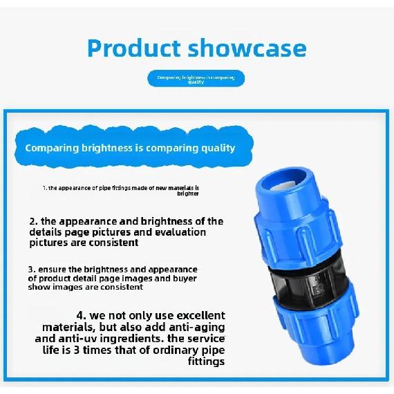 20/25/32/40/50/63mm PE Pipes Reducer Connector Reducing Water Pipe Joint Plastic PVC Fittings Irrigation Water Pipe Fittings