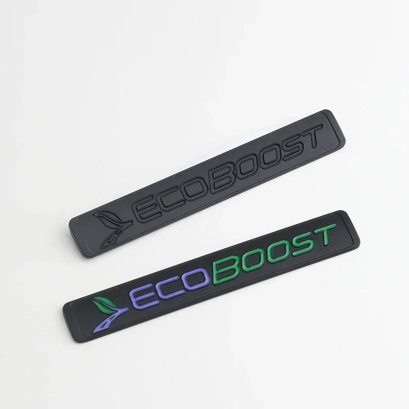 3D Metall Ecoboost Logo Heckklappen Emblem Abzeichen Aufkleber für Ford Focus Fiesta Kuga Escape Mondeo Edge Ecosport