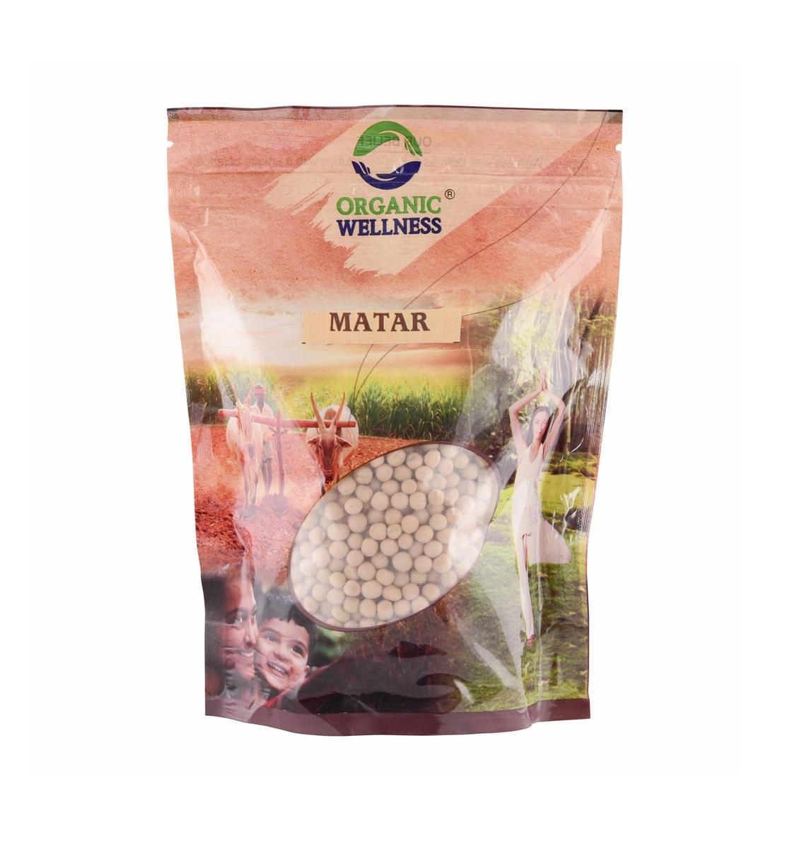 

Уайт Матар (Белый горох цельный) (450 г), White Matar Whole, Organic Wellness