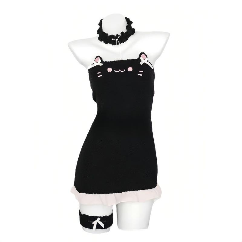 Sexy Female Sexy 2D Maid Cosplay Sexy Catwoman Plush Uniform Seduction