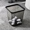 Light Luxury Waste Bins Home Living Room with Cover Bedroom Toilet Living Room Dormitory Desktop Transparent Acrylic Trash Can