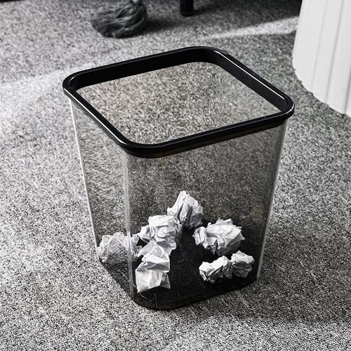 Light Luxury Waste Bins Home Living Room with Cover Bedroom Toilet Living Room Dormitory Desktop Transparent Acrylic Trash Can
