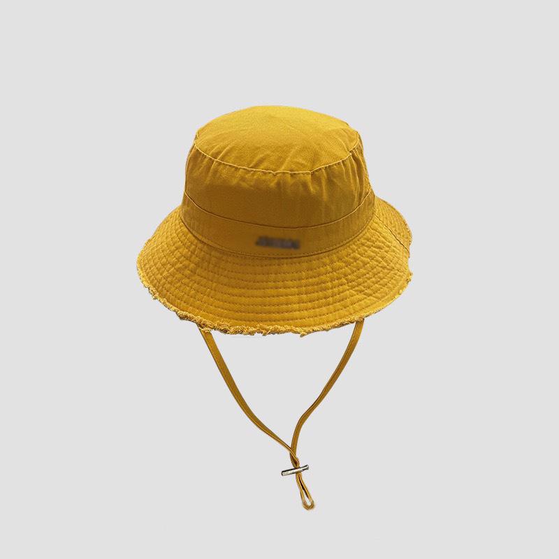 Women's Foldable Retro Bucket Hat: Japanese-Style Sun Hat with Frayed Edges, Korean Slimming Design