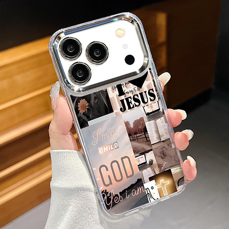 Retro Collage Style Phone Case For iPhone 17 Pro Max Plating Lens Frame Clear Soft Cover For iPhone 16 15 14 13 Pro Max 11 16E 17E