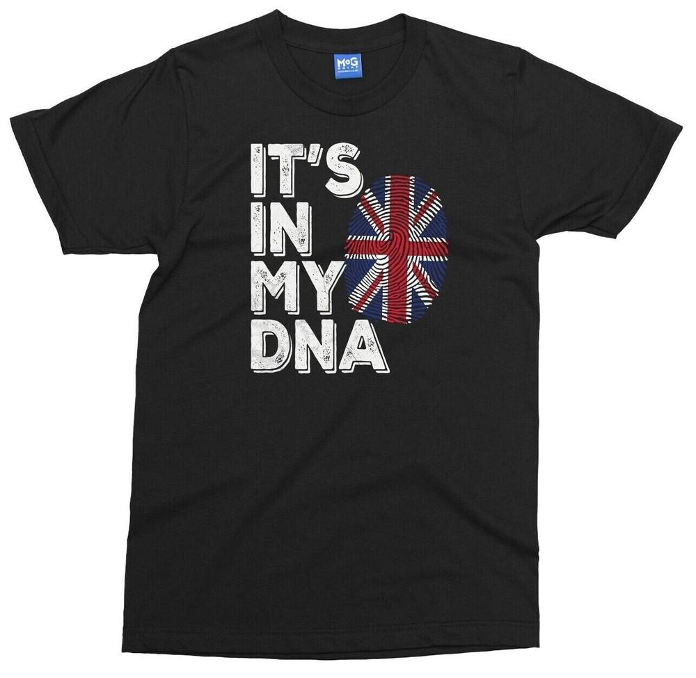 

IT’S IN MY DNA T-shirt Unisex British Flag Tee Union Jack Top UK Ethnicity Shirt M