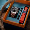 Bradner GMT Automatik Automatik 18 ATM Wasser Saphir Schwarz [SPINNAKER] Uhr, Aufzug, Beständig, Glas, Zifferblatt, SP-5121-66, Herren [Authentisch]