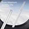 2 Pairs Titanium Chopsticks, Pure Titanium Metal Chopsticks, Ultralight and Reble Chopstick, Durable Dishwasher Safe Eco-Friendly, for Camping Home