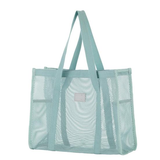 Borsa da Spiaggia in Rete, Borsa Leggera ad Alta Capacità, Svuotamento Rapido Traforata, Borsa a Shopper Ultraleggera per Viaggio, Articoli da Toeletta, Cosmetici