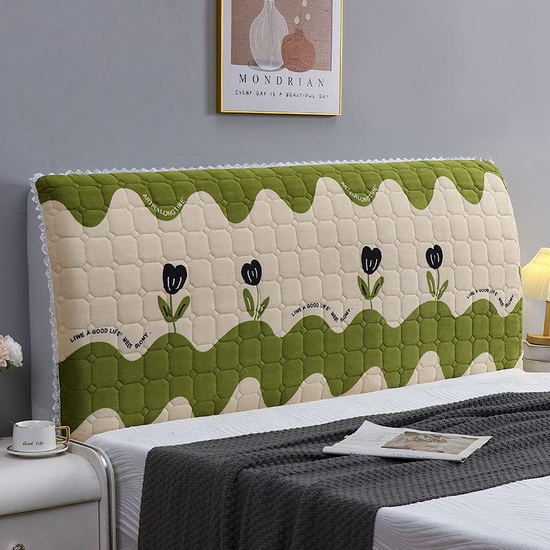 Princess Style Soft Padded Wooden Headboard Cover - Universal Fit High-Grade Protector