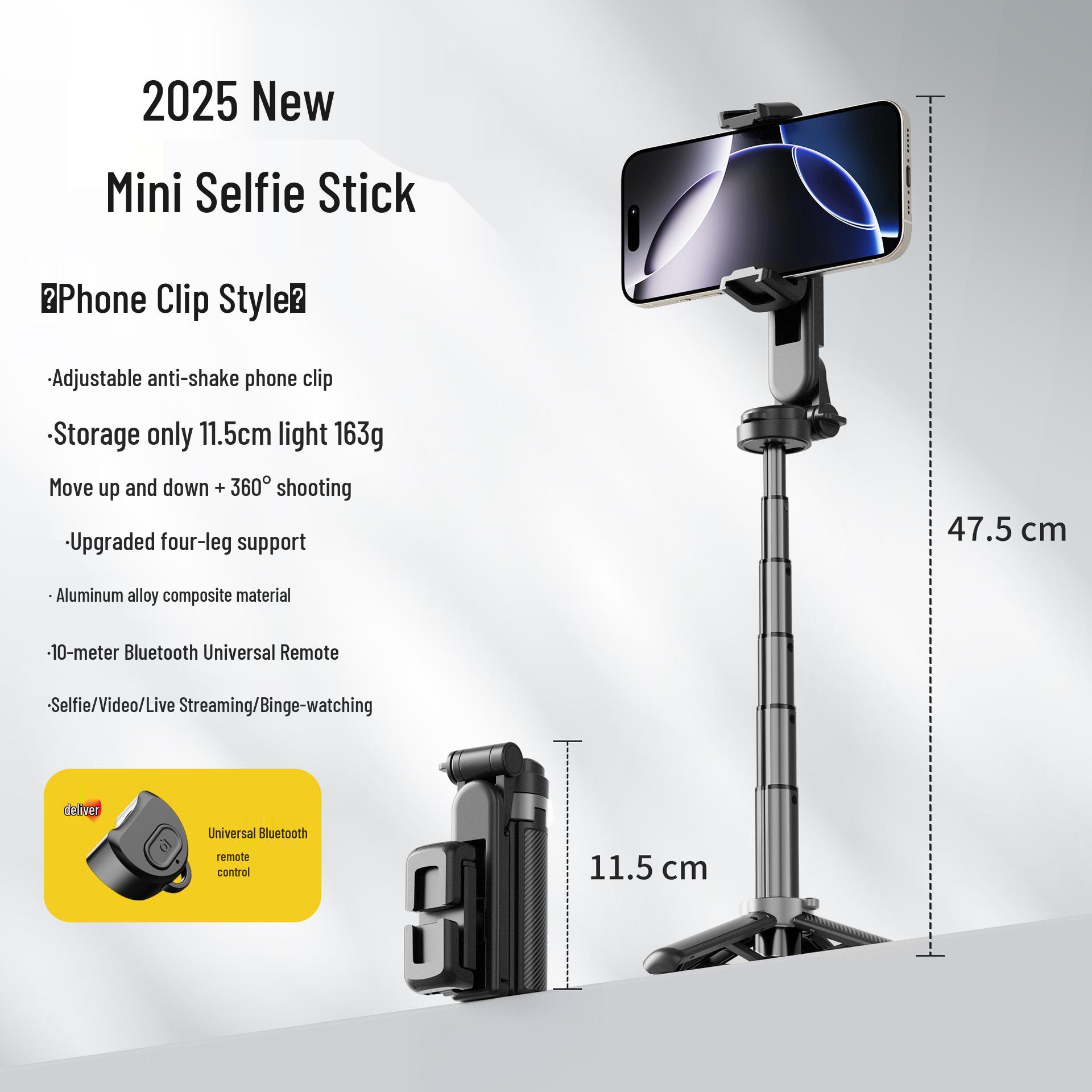 

Compact Bluetooth Selfie Stick & Live Stand