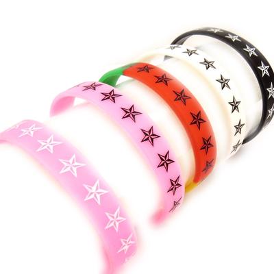 Les Trésors De Lily [K9478] - 5 Silicone Bracelets 'Stars' Tutti Frutti