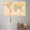 Vintage Weltkarte Poster Wandkunst Groß Retro Erde Karte Dekor für Zuhause Büro Schule Klassenzimmer, Innen Außen, Pädagogisches Dekor, Reise Werkzeuge