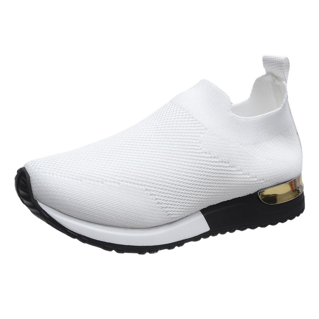 New sports fly-woven socks shoes elastic cloth large size women's shoes