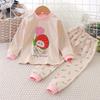 Winter Kids Long Sleeve O Neck T Shirt Pants Set Casual Baggy 2pcs Suit Cotton Cartoon Printes Outfit