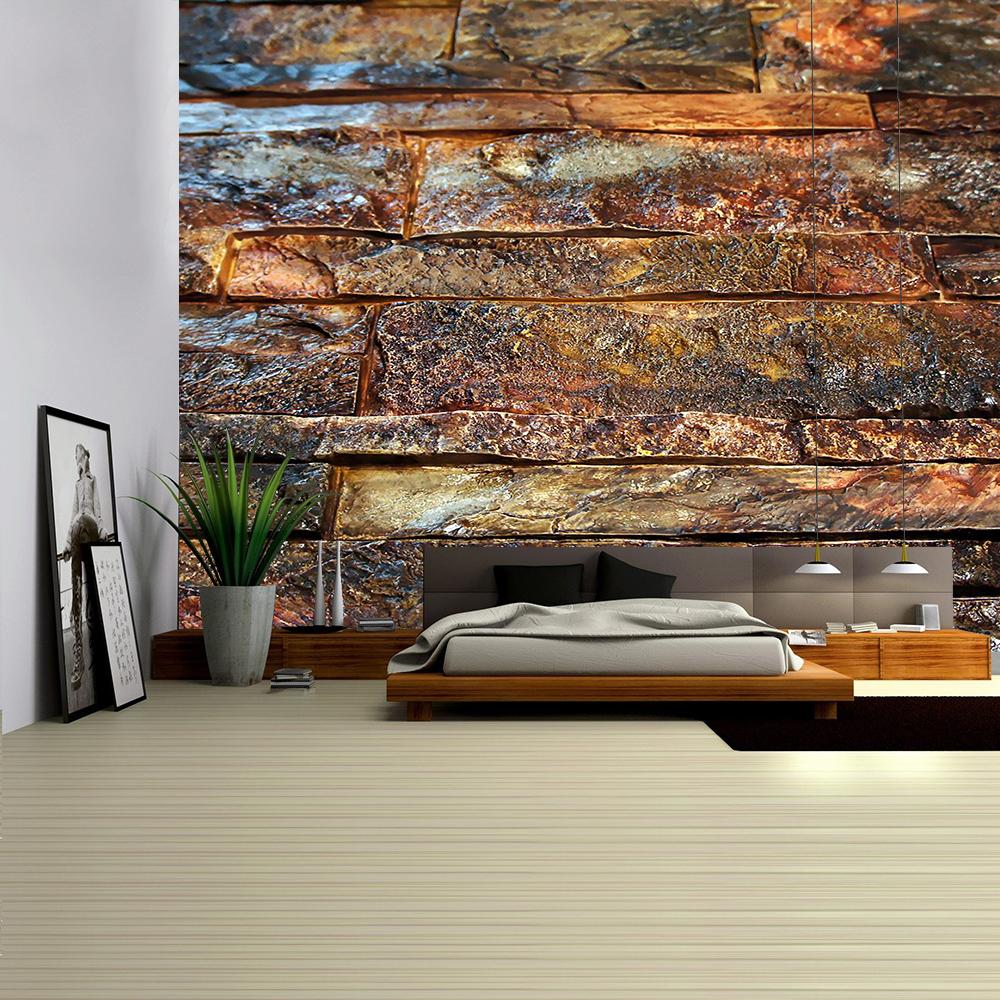 Vintage 3D Stone Bricks Printed Tapestry Wall Hanging Large Size Wall Tapestry Cheap Hippie Boho Wall Tapestries Mandala Fabric