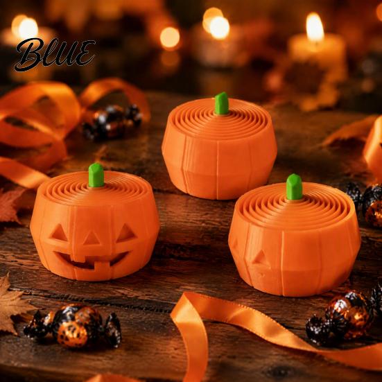 Stress Relief Fidget Toys 3D Printed Halloween Pumpkin Toy Retractable Spiral Flexible Gadgets Ornament PLA Sensory Figurine for Kids And