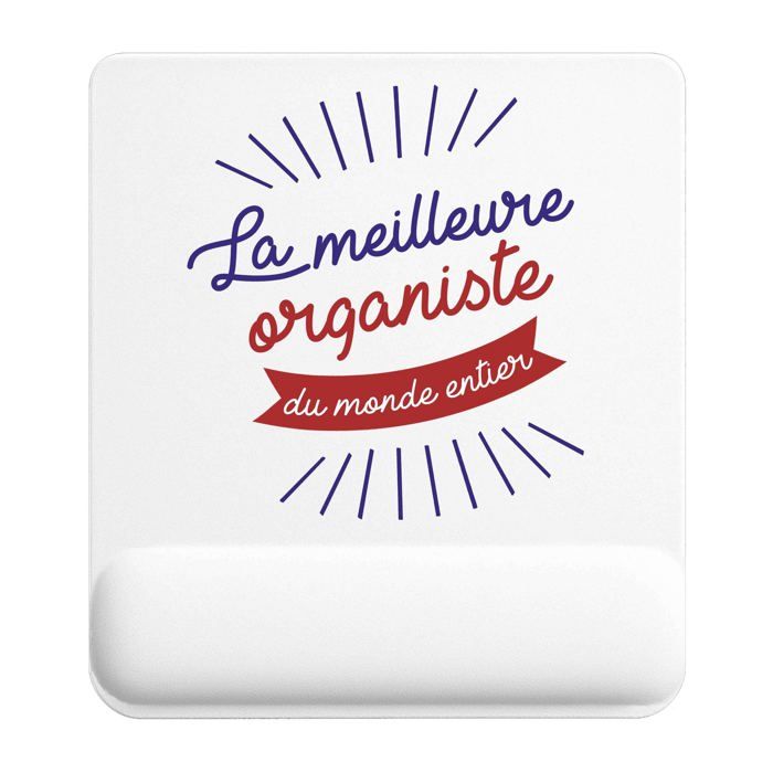 Tapis de souris - PLANETEE - Organiste Meilleure Monde - Multicolore - 22x18 cm - Surface lisse anti-dérapante