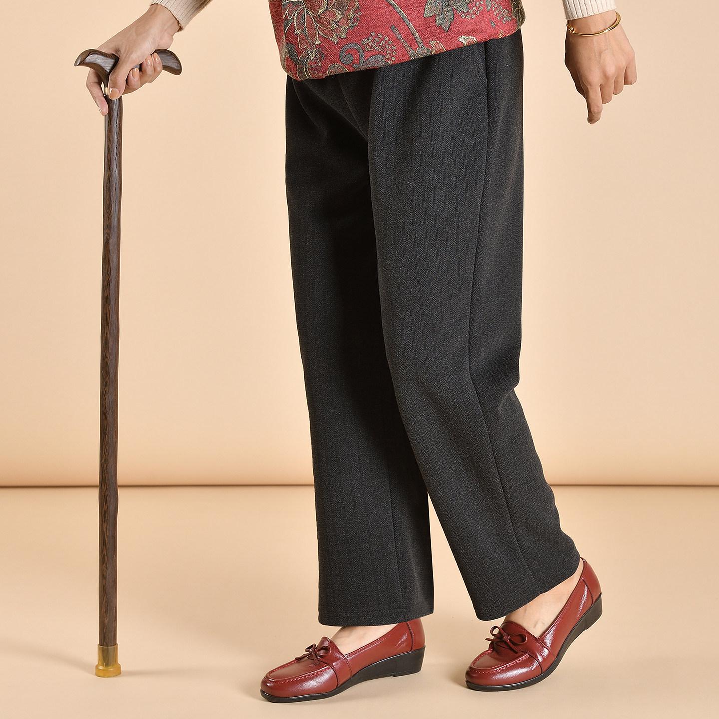 

Women s Plus Size Fleece-Lined Pants for Elderly Mothers and Grandmothers, Ideal for Spring/Autumn. 2XL for 105-120 jin