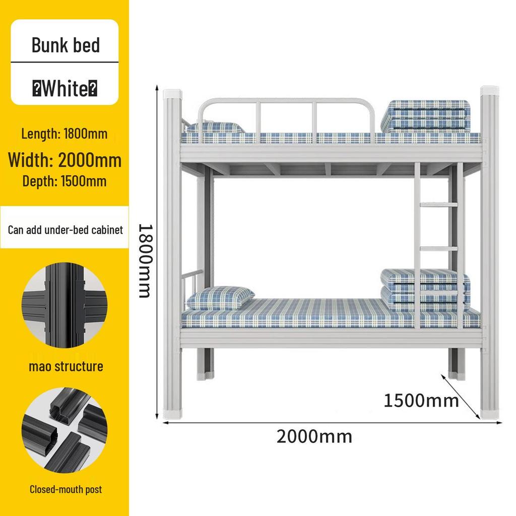 Double Layer Iron Art Bunk Bed for Dorms and Apartments