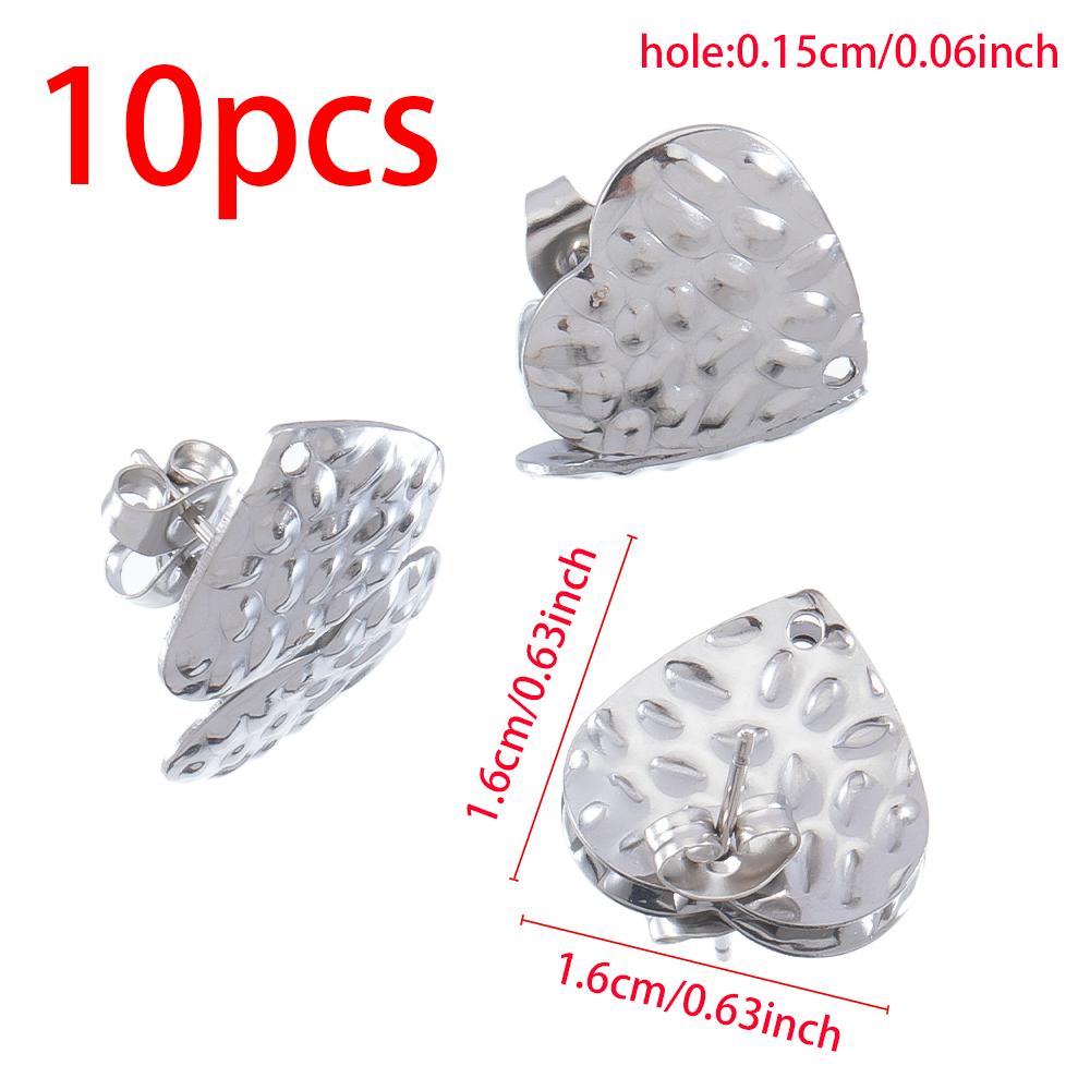 

10pcs Dia.16-20mm Stainless Steel Hollow Mesh Concave Round Stud Earrings Setting for Women Earring Jewelry Making DIY Accessory 10pcs