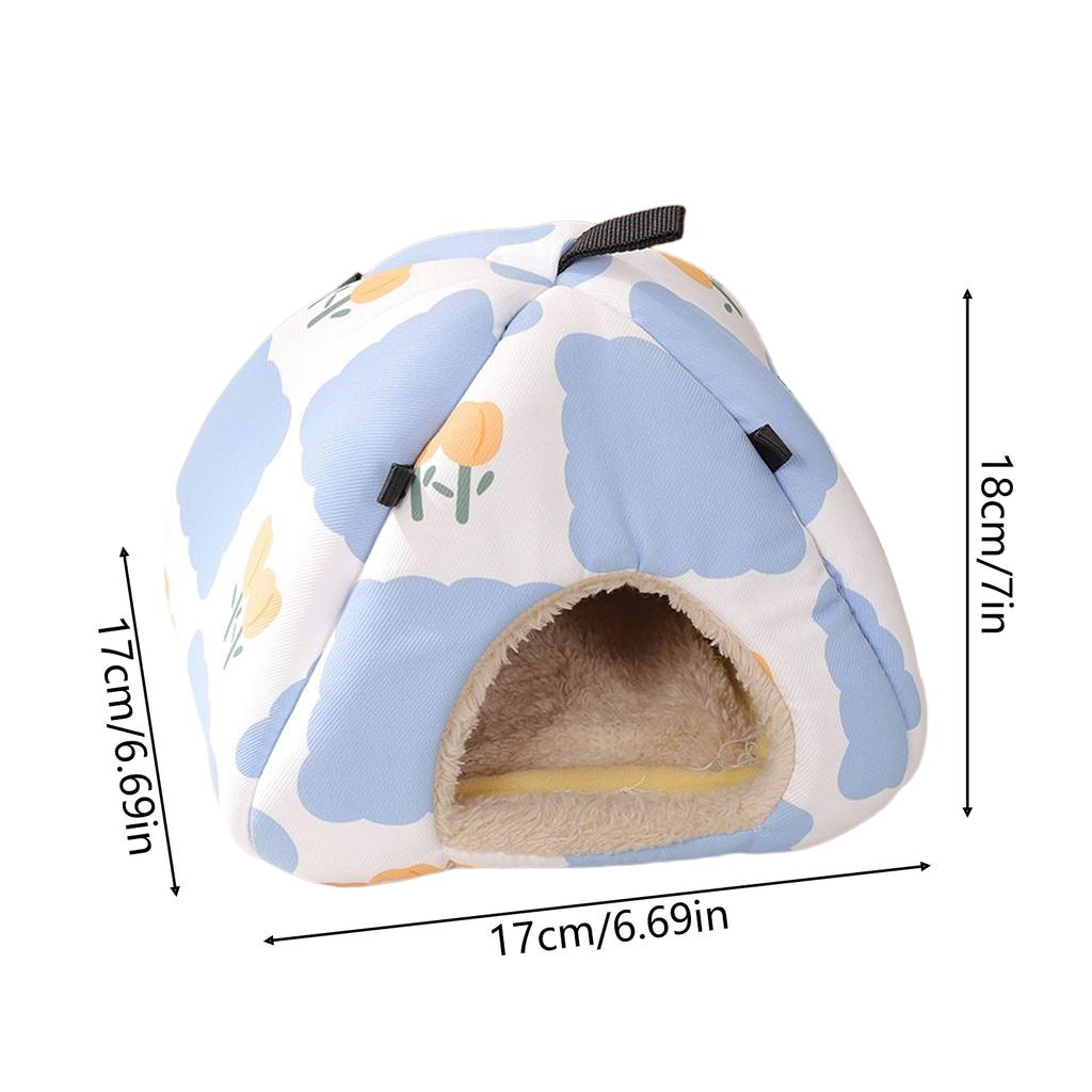 Hamster House Guinea Pig Cage Hamster Cotton House Small Animal Nest Winter Warm Pet Bed For Rodent Guinea Pig Rat Hedgehog