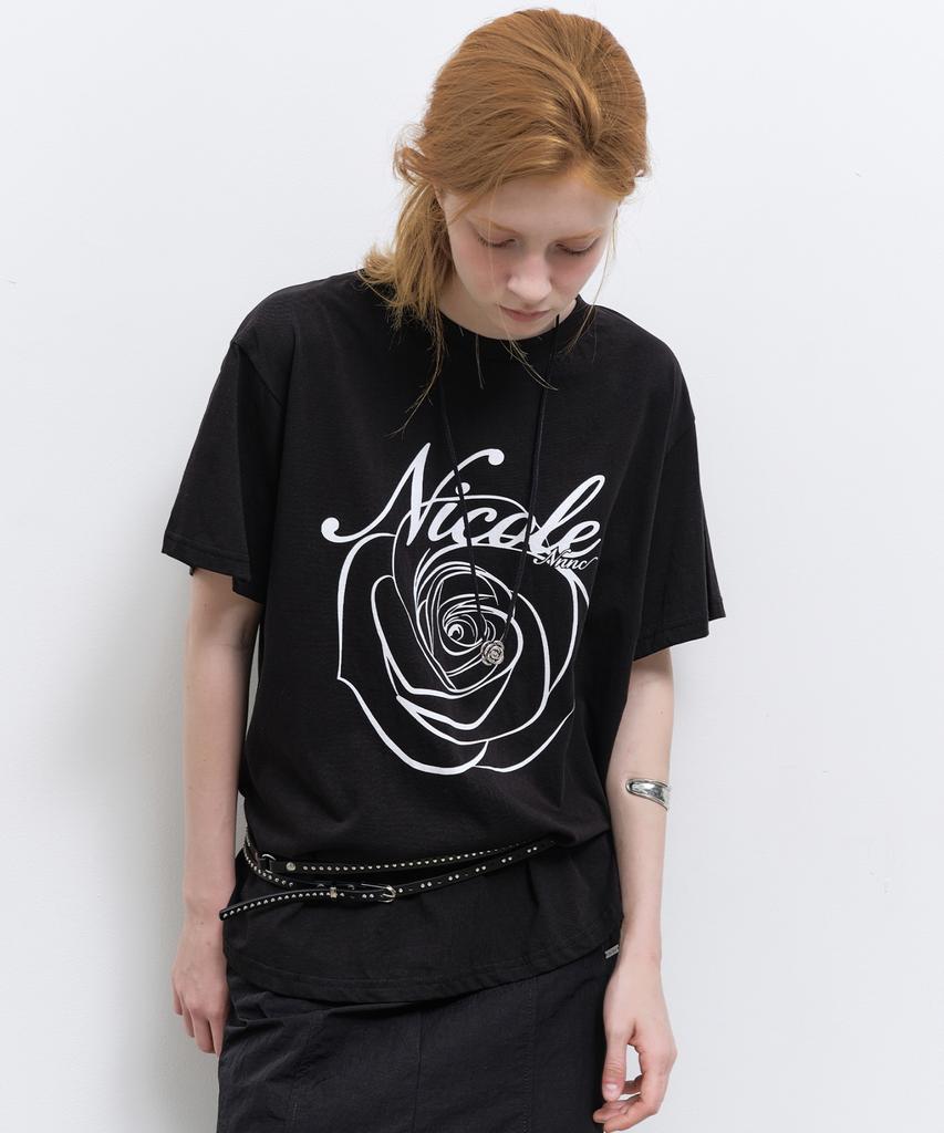 Nigaennikol Nicole Rose Sleeve Top_Black White