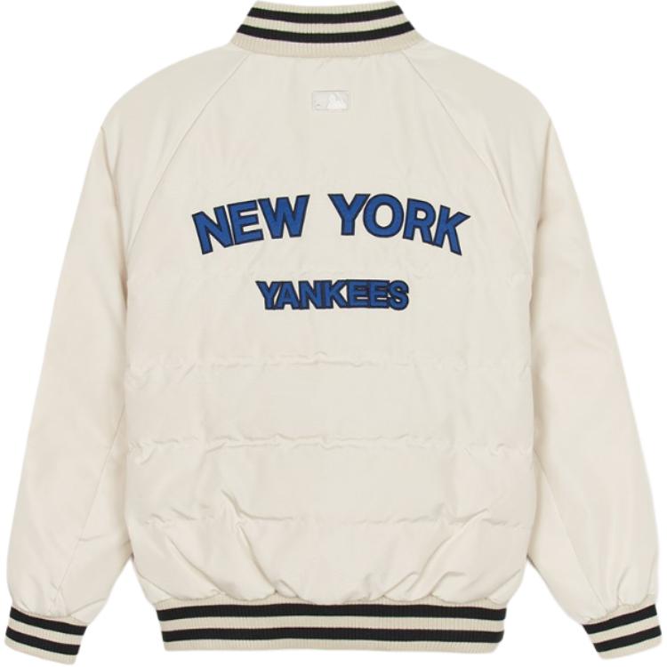 MLB New York Yankees VARSITY RIB LIGHT SHORT DOWN JKT Down Jacket Unisex Dark Cream 3ADJV0146-50CRD