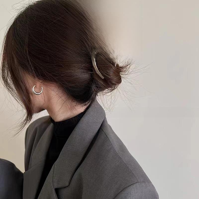 Dámská velká stříbrná spona do vlasů 2024 na léto