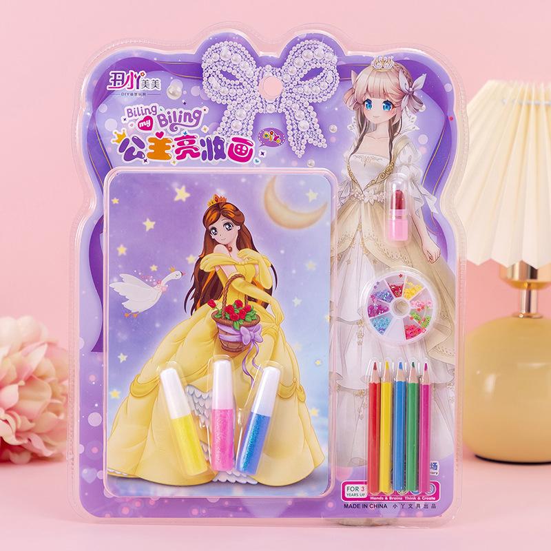 

Новый набор макияжа принцессы для детей, ручная роспись граффити, акварельная живопись, творческая девушка
