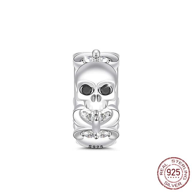925 Sterling Silver Halloween Cartoon Pumpkin Ghost Cute Cat Beads Fit Original Fashion Bracelet Charm Women Diy Jewelry Gift