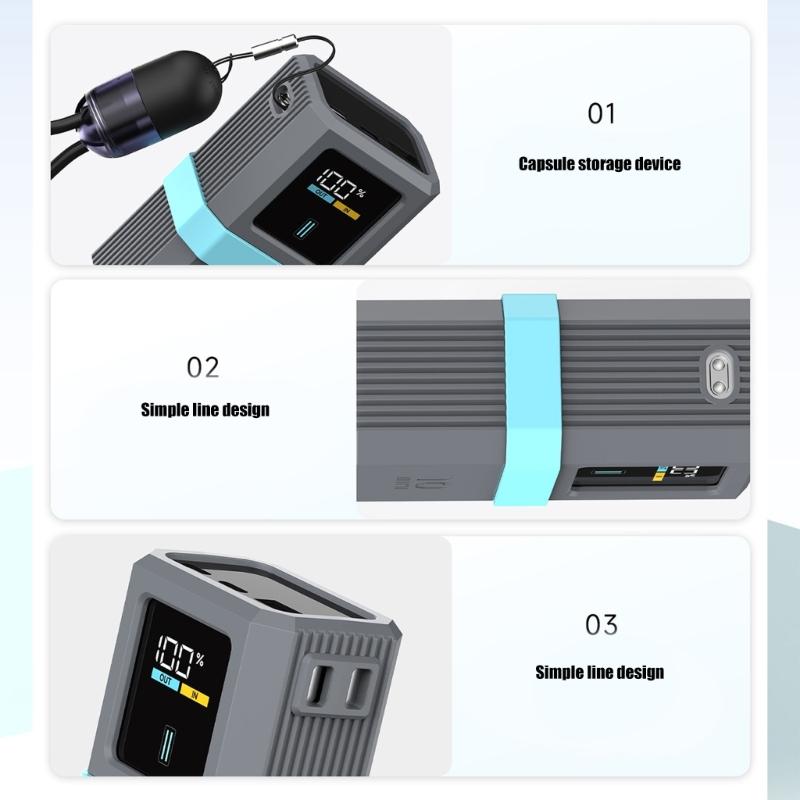 Silicone Case for 10 Mini 10000mAh PB1055 55W Energy Bank Storage Travel Protective Cover Shockproof Sleeve Cover