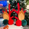 2 Pcs/set of Christmas Hair Clips Hair Accessories Sweet Party Antler Top Clip Women's Fashion Festival New Year Hairs Accessory