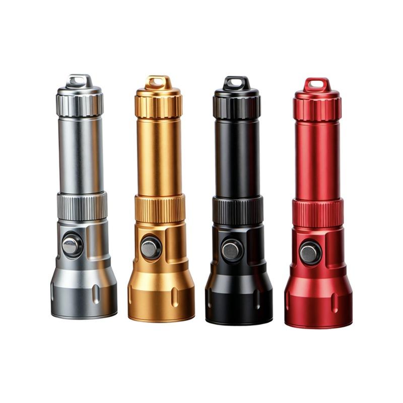 Diving LED Flashlight IPX8 Waterproof High Brightness Rechargeable Long Runtime Far Beam for Outdoor Lighting