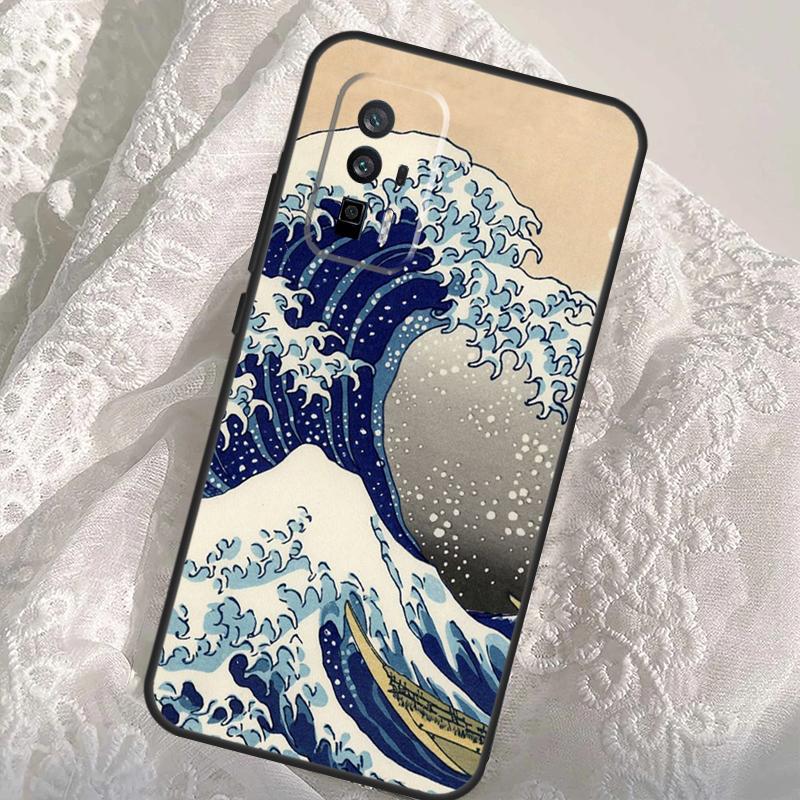 

The Great Wave off Kanagawa Case For Xiaomi 14T Pro 13T 12T 11T 13 14 Ultra POCO F6 Pro M6 M5s F3 F5 X3 X5 X6 Pro Cover Xiaomi 14T Pro