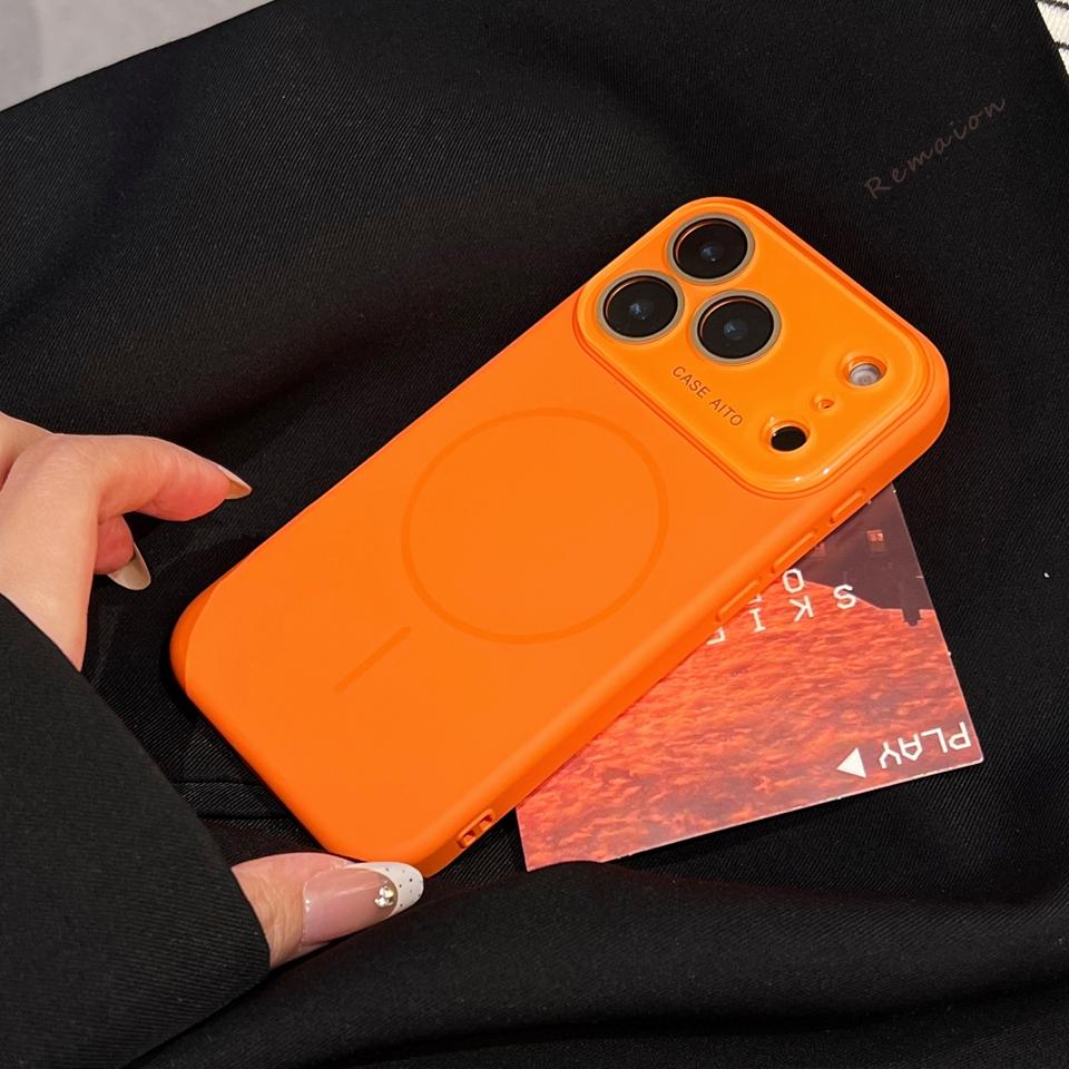 Nuova Cover per Telefono in Silicone Liquido con Finestra Grande Per Per Iphone 12 13 16 17 Pro Max Air 16Pro 17Pro Cover Protettiva Morbida Ufficiale