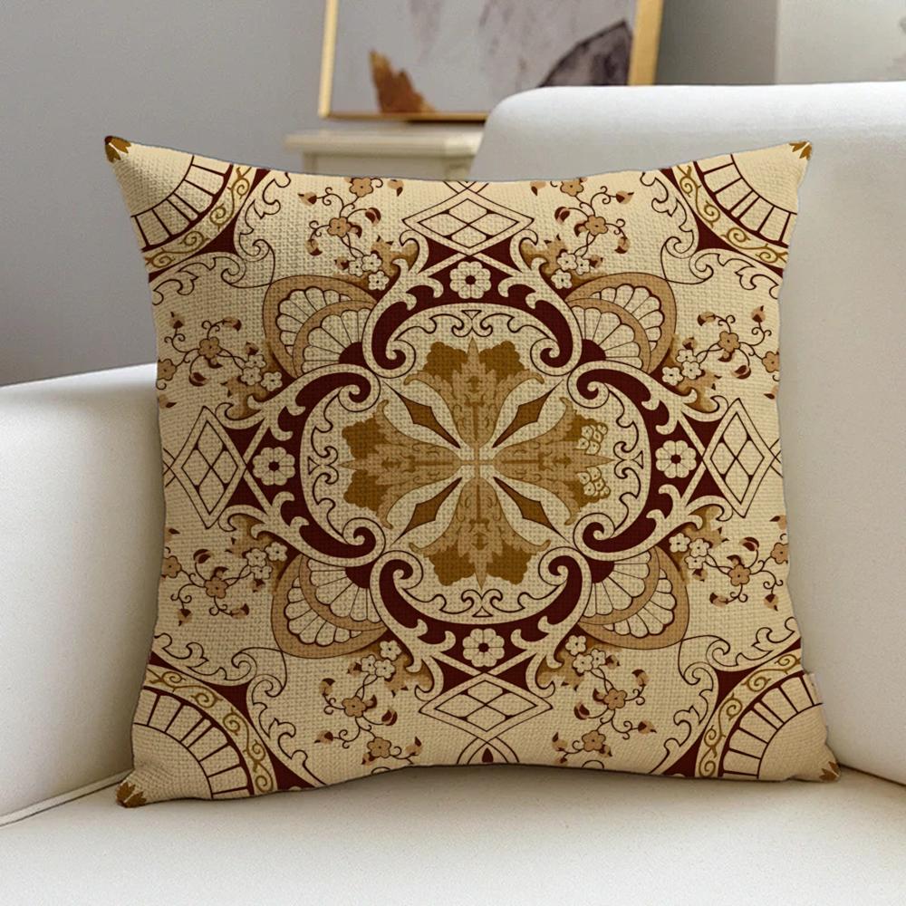 Little Busters Cushion Cover Cushion Cover Pillowcase, Anti-Mite Invisible Zipper, Linen Sofa Cushion