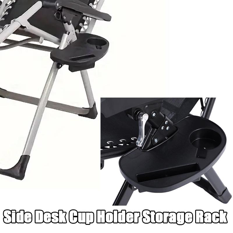 Clip On Chair Table With Mobile Phone Slot Chair Side Table Storage Rack Chair Utility Tray Multifunction For Lawn Patio Pool