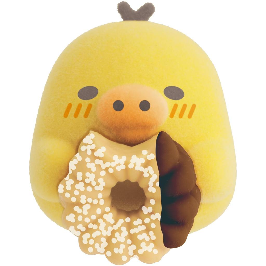 Rilakkuma X Mister Petit Rilakkuma Mascot Kiiroitori AB34603 H20 X W20 X D25mm San-X "Rilakkuma Donut" (Angel French)