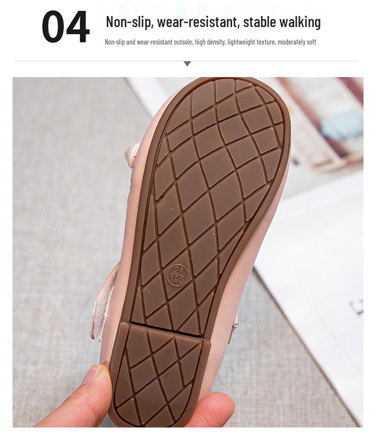 2026 Spring/Autumn Embroidered Hanfu Shoes for Baby Girls, Ancient Style Leather Princess Shoes, Trendy Children's National Style Footwear