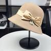 Fu Huan Australian Wool Autumn and Winter Hat Socialite French Top Hat Elegant Basin Hat Bucket Hat