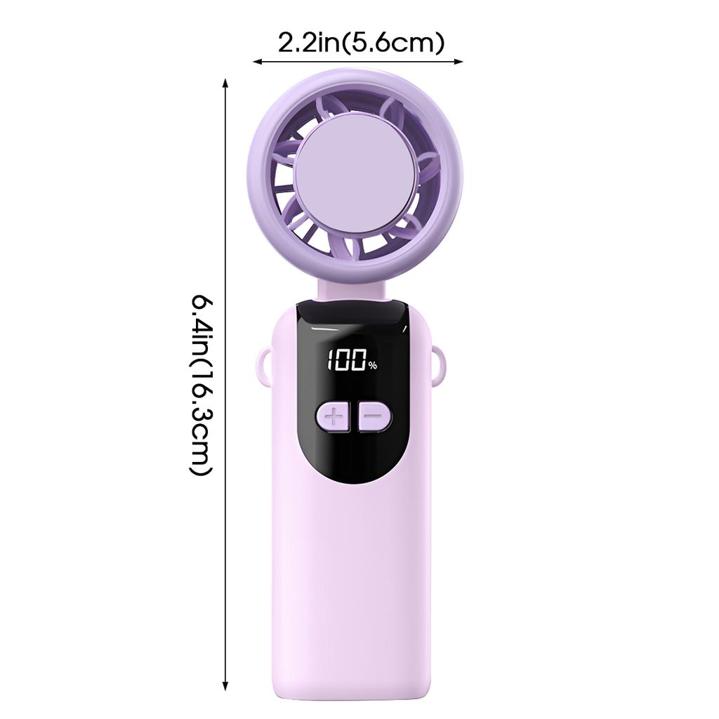 Xiaomi Foldable Turbo Fan Handheld High Power USB Rechargeable Portable Mini Fan Strong Wind Quiet Personal Cooler for Outdoor Camping