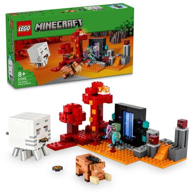 LEGO Minecraft Kampf am Netherportal Spielzeug Geburtstagsgeschenk Block 10 Jahre Minecraft Waren 21255