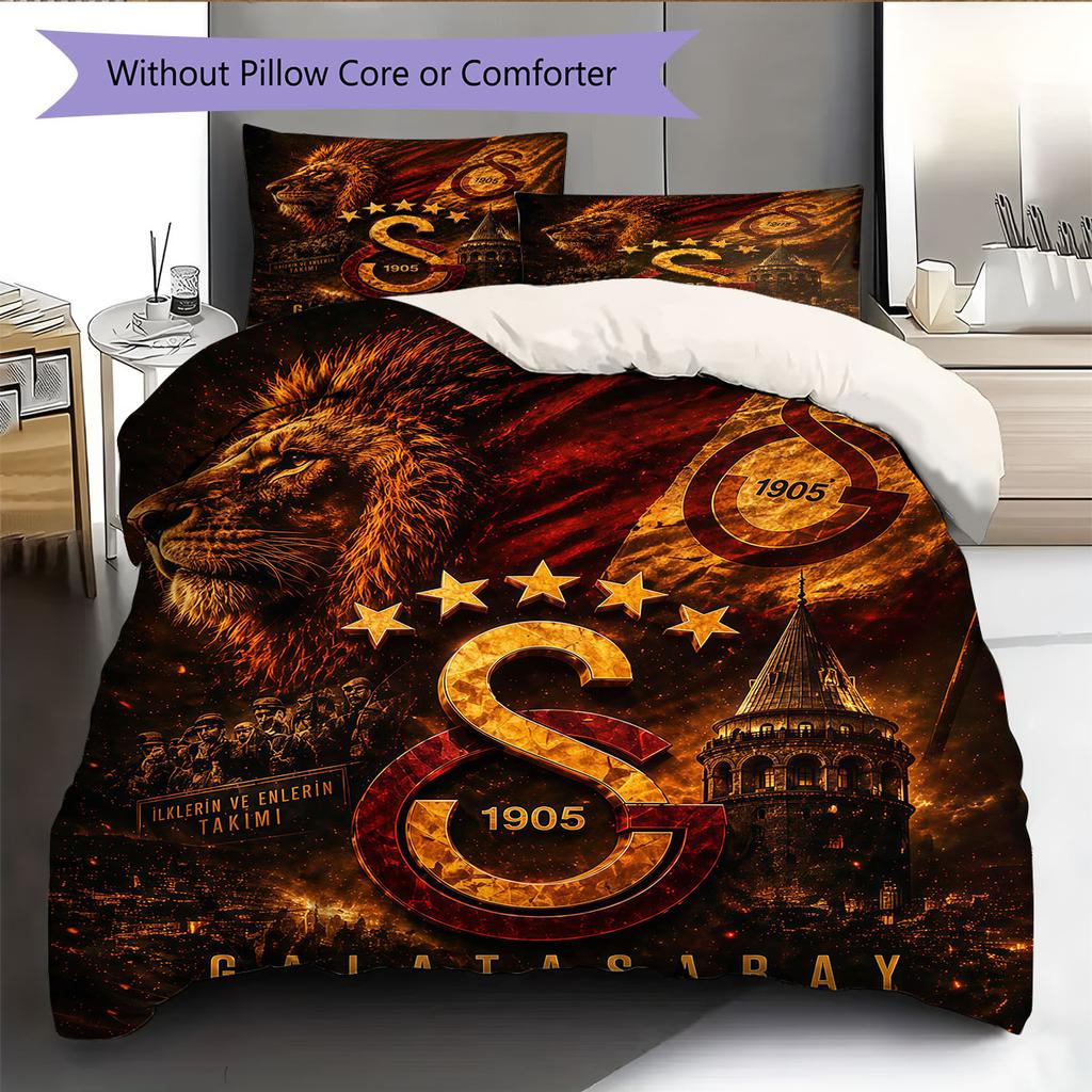 Galatasaray SK Players Pattern Bedding Home Decoration Birthday Gift ( 1 duvet cover + 2 pillowcase, without core),fan merchandise.