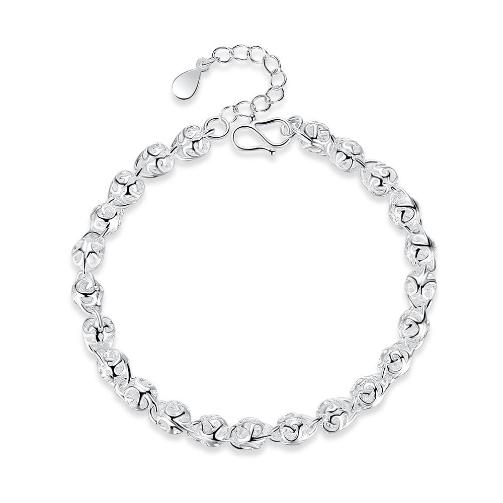 Hollow Ball Bracelet Fortune Rolling Round Beads Women's Diet Balls Silver Plated Bracelet Korean Style Gift Silver Accessories