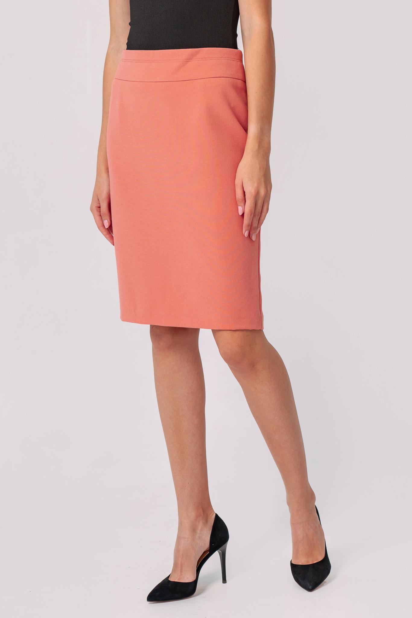 

Пряма спідниця класична олівець з підкладкою 44 атомні кольори мандарина