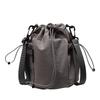 Women Fashiable Drawstring Design Canvas Handbags Korean Mini Cell Phe Bag Small Crossbody Casual Ladies Travel Shoulder Bag